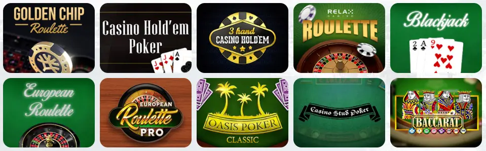 Giochi da tavolo su BETGO CASINO