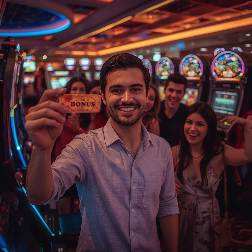 una persona con un bonus del casinò BETGO CASINO